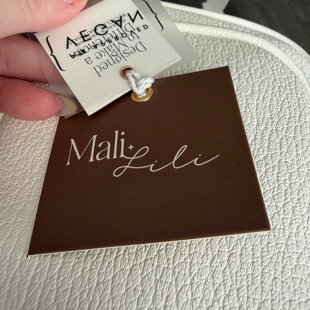 Mali & Lili Off-White Crossbody Bag with Patterned Strap - Picture 9 of 12